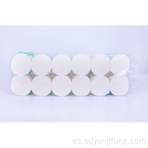 Papel higiénico de papel blanco suave estándar de 4 capas